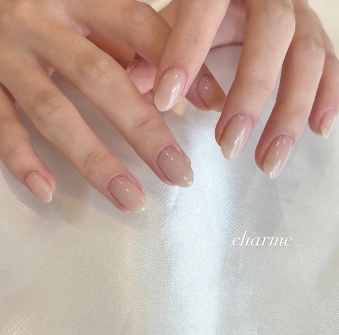 ネイル ワンカラーネイル ハンドネイル charme yunonのネイルデザイン