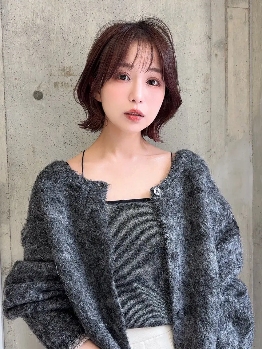 ミディアム ヘアカラー トリートメント 廣瀬双葉 ボブ/ミディアムのヘアスタイル
