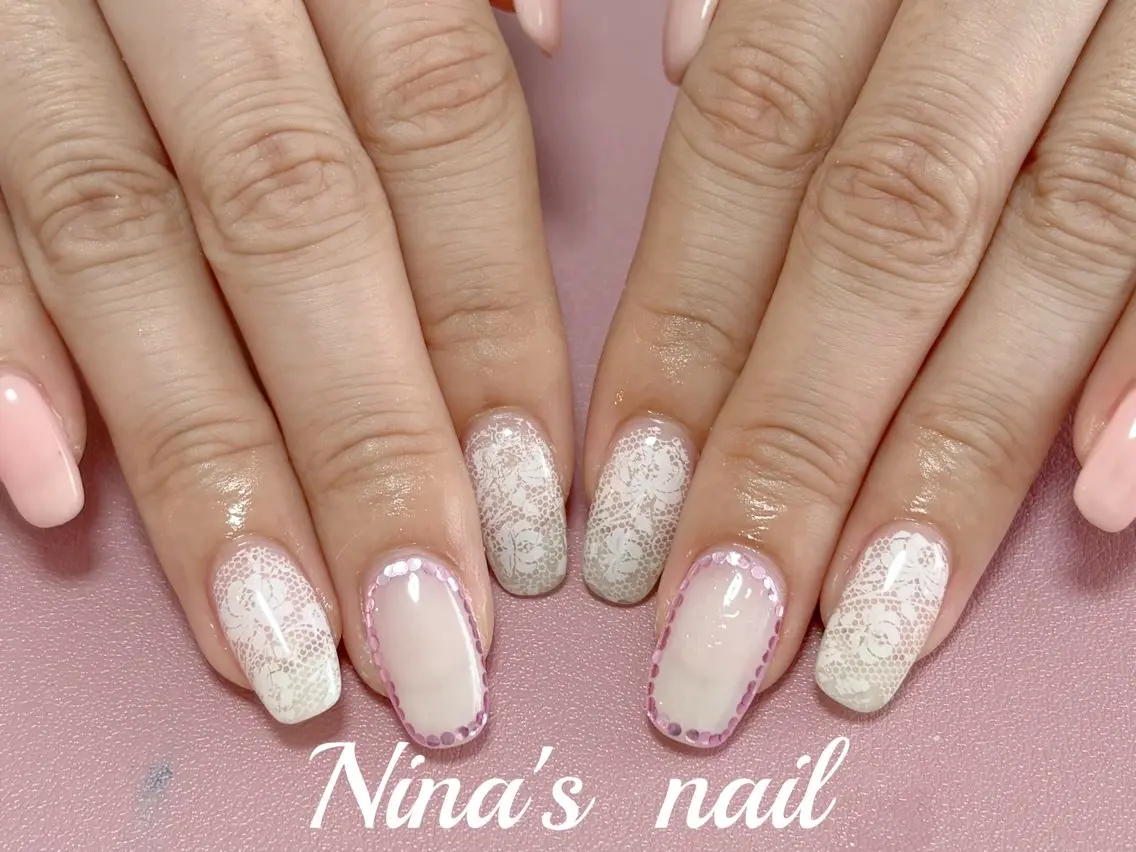 ネイル レース ハンドネイル Nina's nailのネイルデザイン