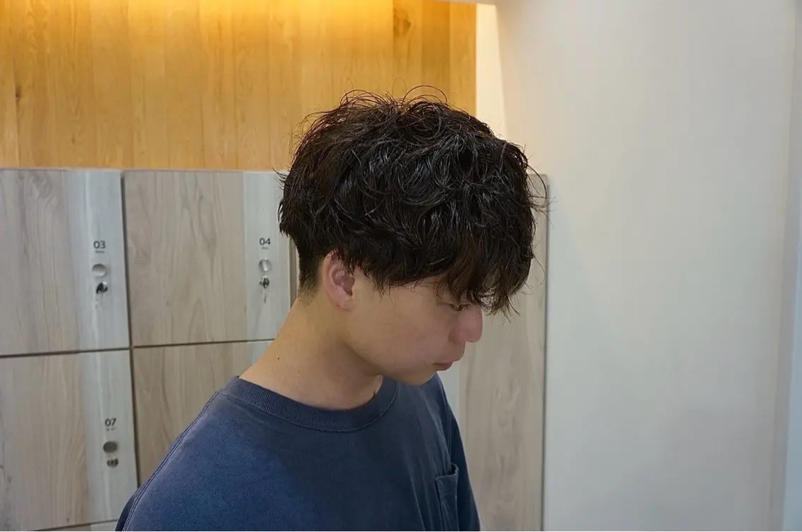ミディアム カット パーマ メンズカット 🟥 Bleach天神🏆のヘアスタイル
