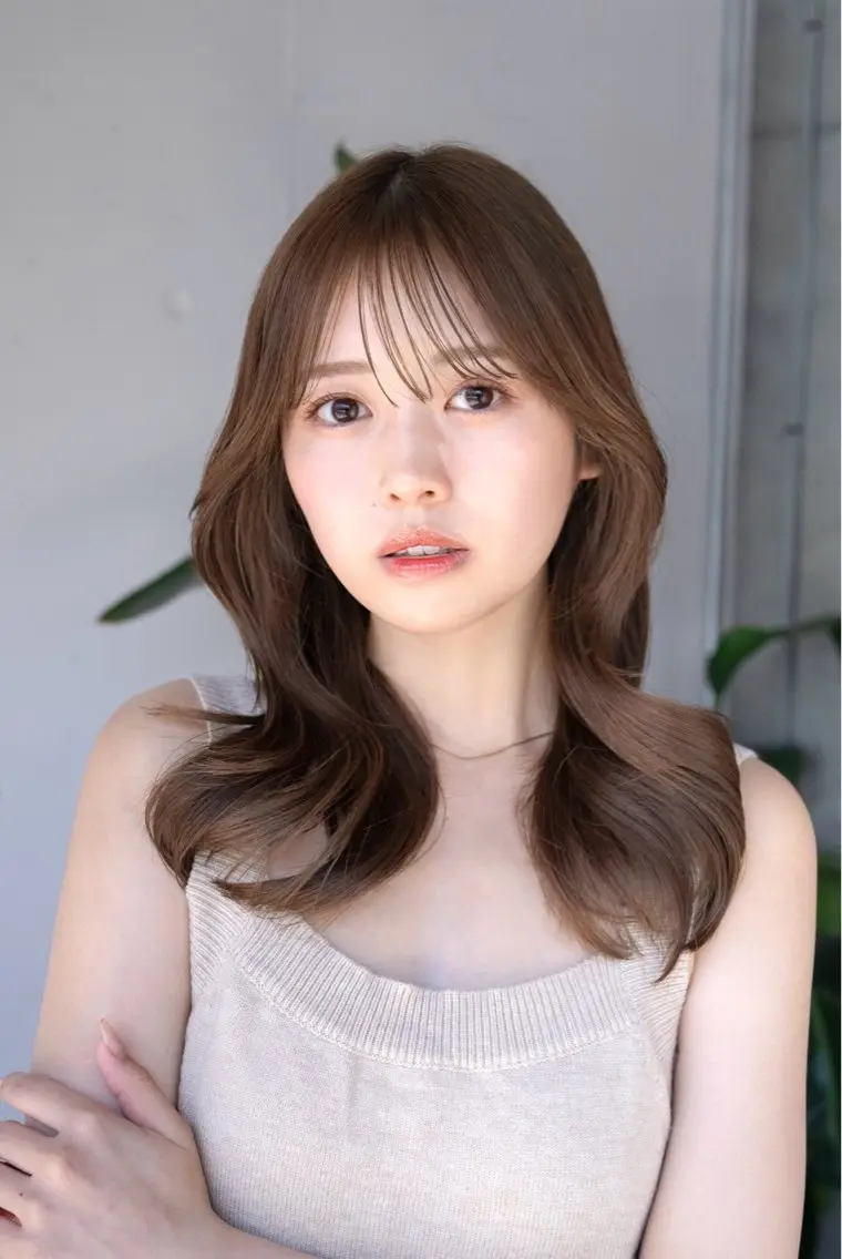 ロング カラー 顔周りカット レイヤーカット トリートメント カット ヘアカラー トリートメント 長島 智揮のヘアスタイル