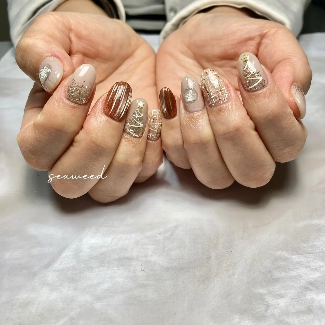 ネイル ぷっくりネイル seaweed nailのネイルデザイン