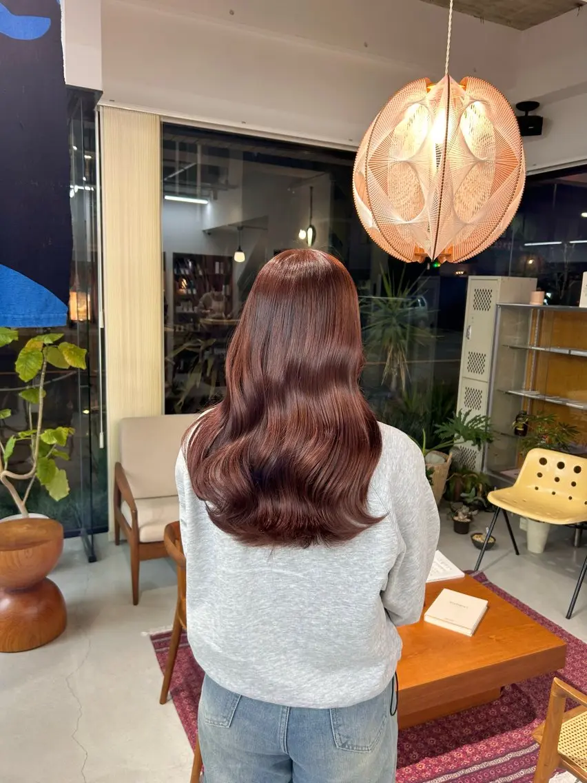 カラー ピンクカラー 藤原 あかりのヘアスタイル