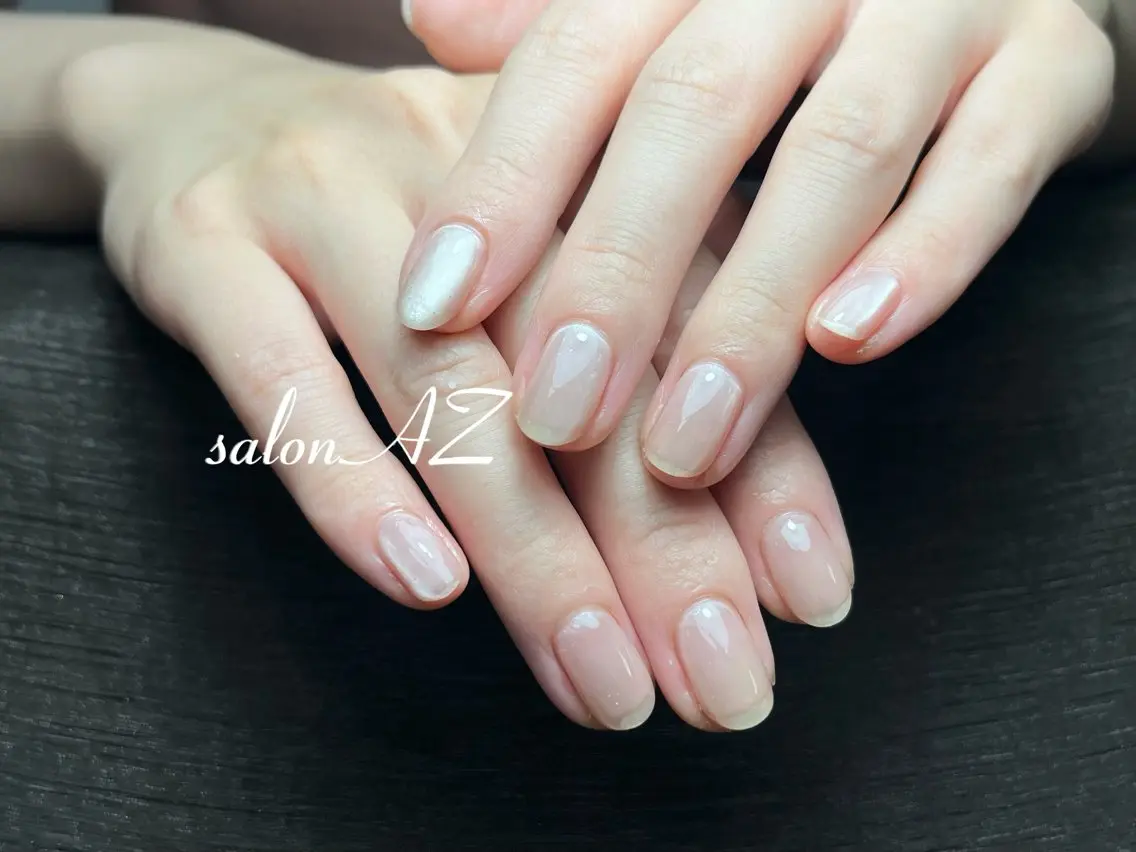 ネイル アートネイル 長さ出し フットネイル フレンチネイル ジェルネイル salon AZのネイルデザイン