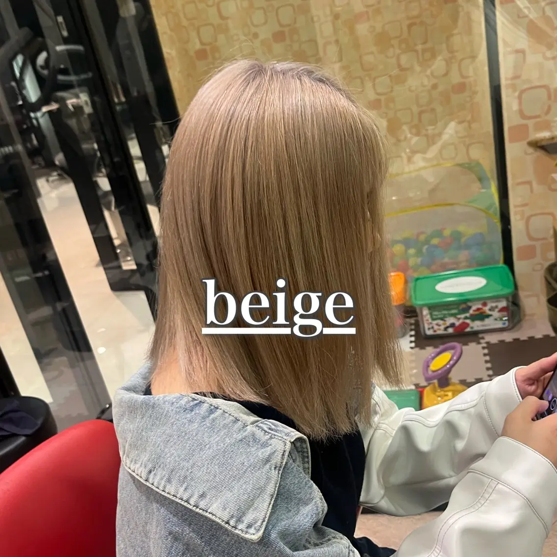 セミロング カラー カット ヘアカラー トリートメント ブリーチ/暖色カラー 宮城陽日のヘアスタイル