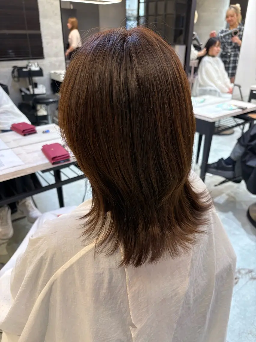 ミディアム ウルフカット ケアブリーチ🌟 ♢WATARU♢のヘアスタイル