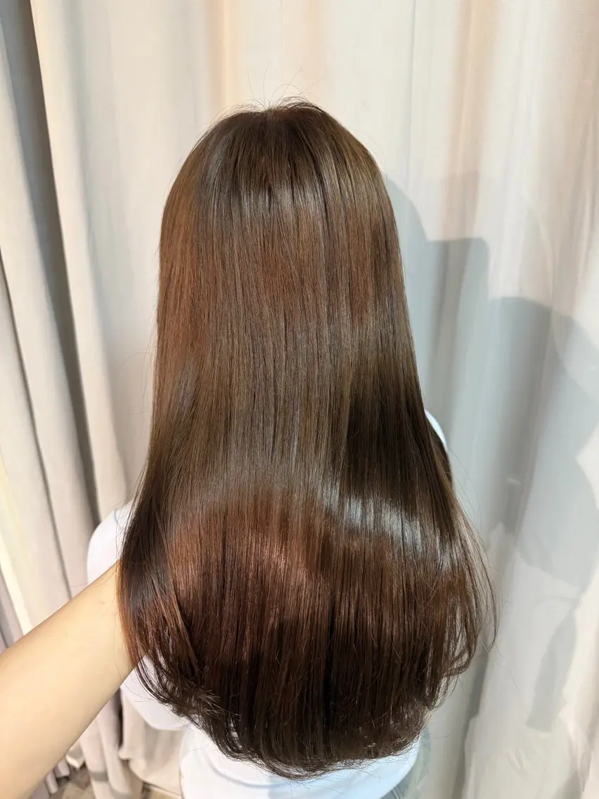 ロング カラー ヘアアレンジ ヘアカラー トリートメント ヘアセット 韓国ヘア/レイヤー/ 🩶ツブラ🩶のヘアスタイル