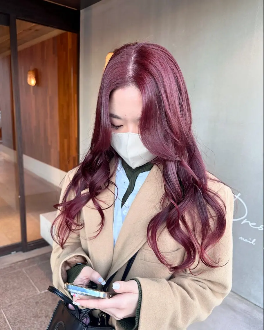 ロング カラー ヘアカラー ピンクカラー/ mana🎀のヘアスタイル