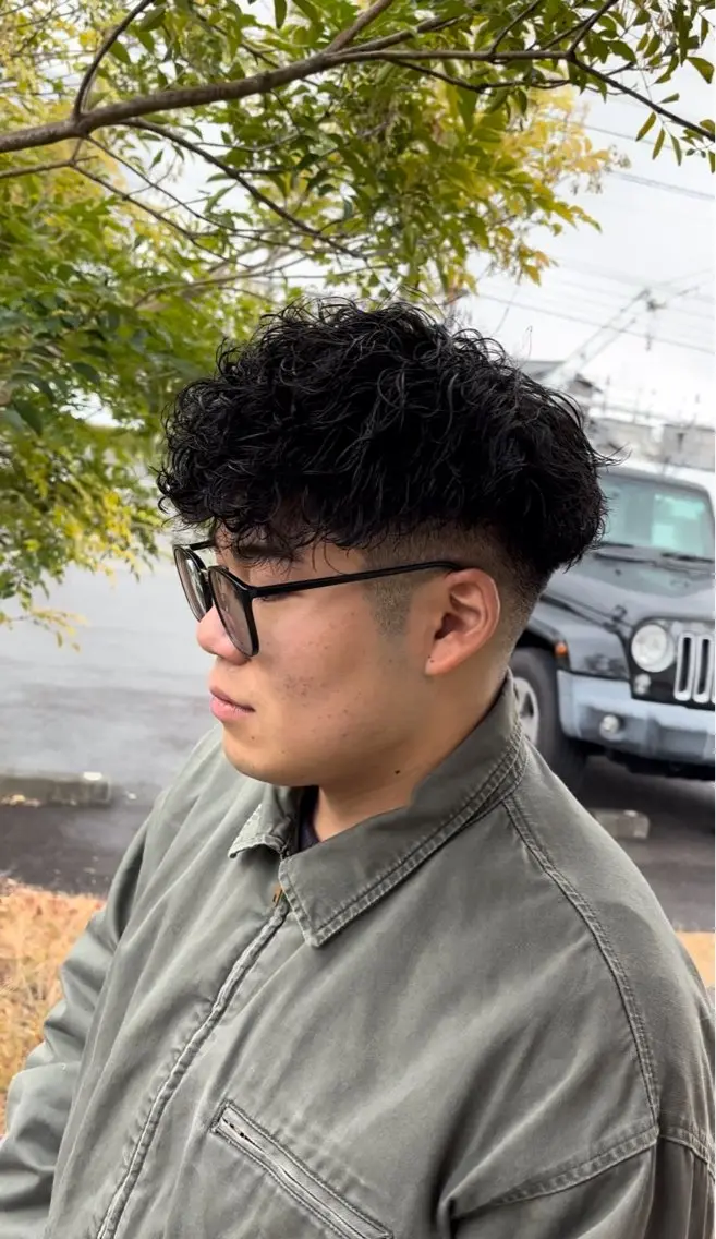 ショート パーマ メンズ 米谷 理玖のヘアスタイル