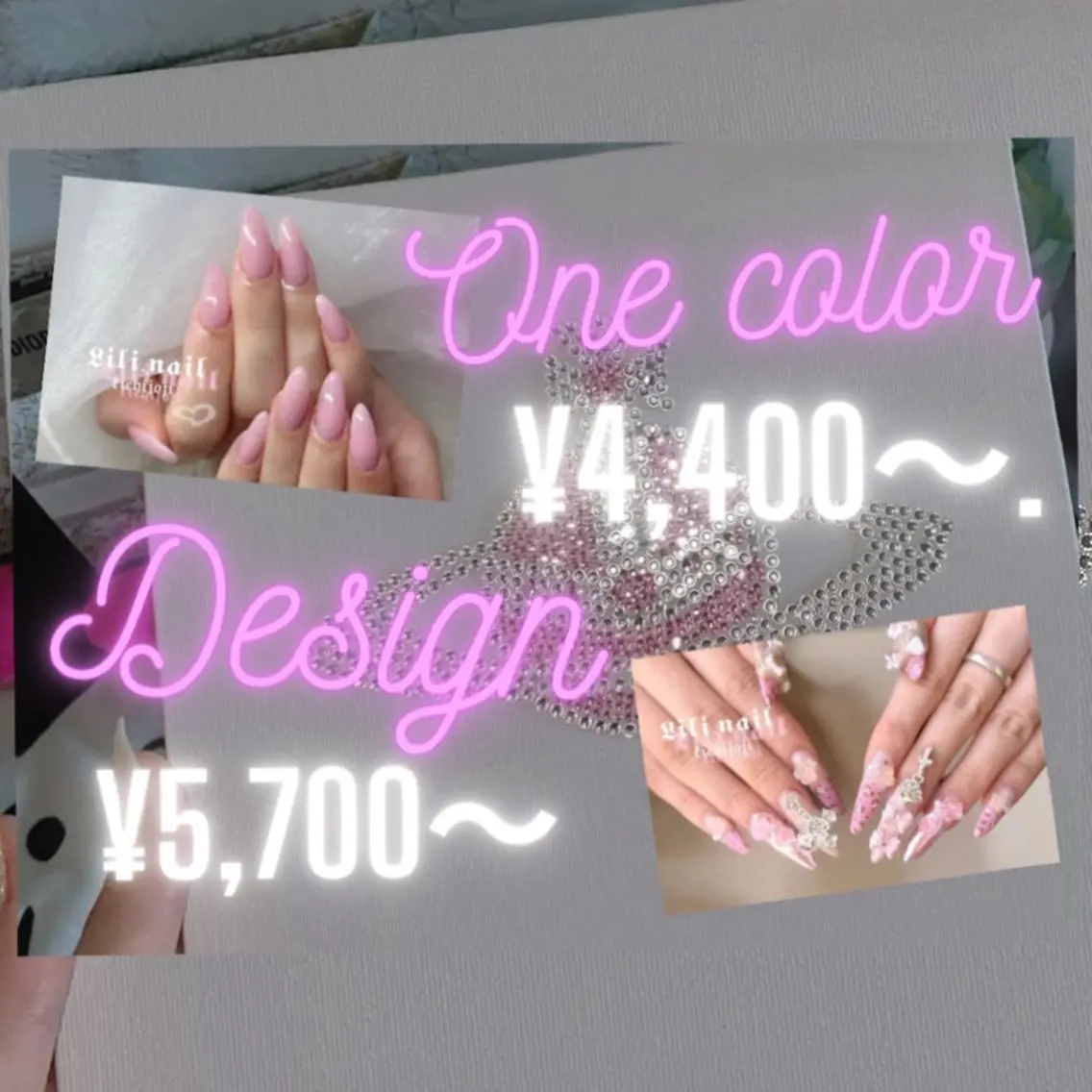 ネイル ハンドネイル フットネイル lili.nail y2k/長さ出しのネイルデザイン
