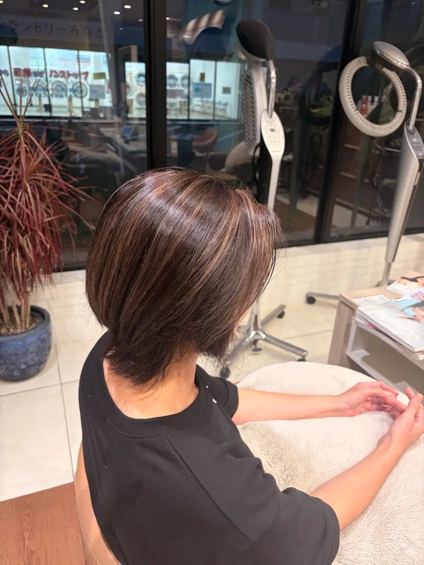 ショート カラー ハイライトカラー ハイライト 後藤 悠紀のヘアスタイル