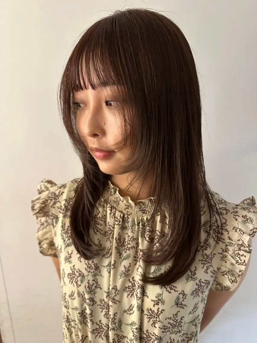 セミロング カラー ヘアカラー Canna kotoriのヘアスタイル