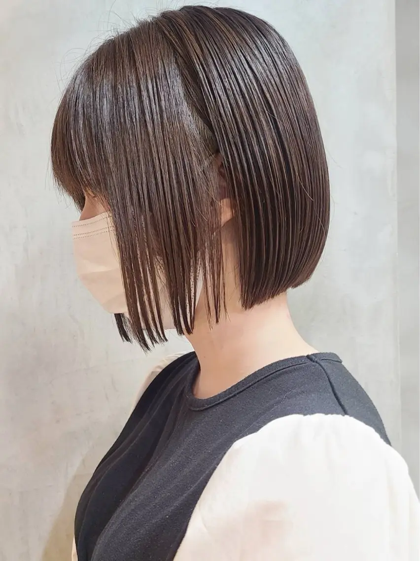 ミディアム カラー ブラウンカラー ダークグレー ダークグレージュ グレージュ ヘアカラー トリートメント 杏菜🌺👶🏼💕 ／elima調布🫧のヘアスタイル