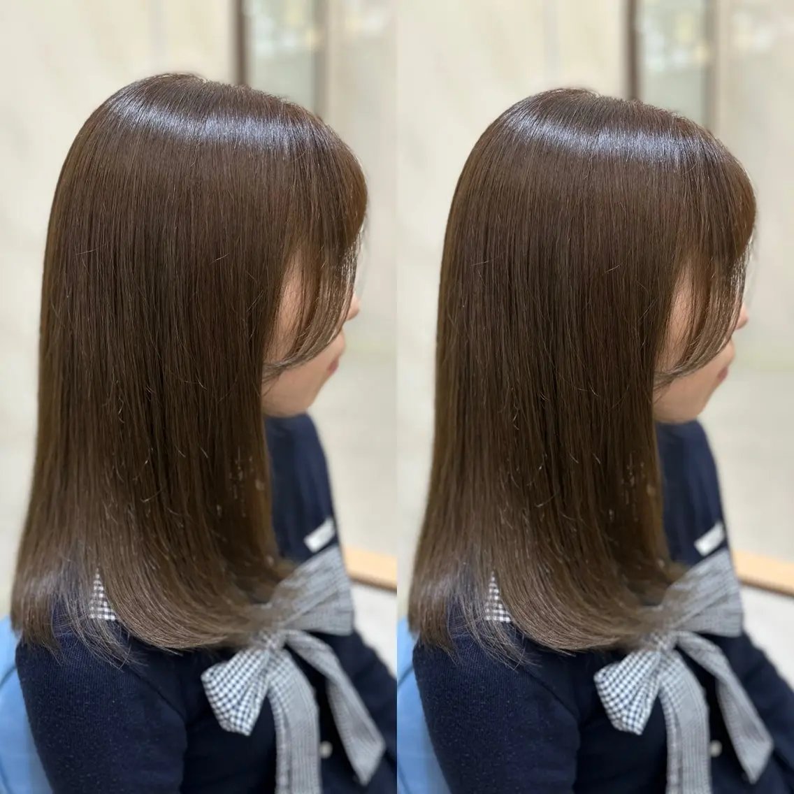 ミディアム 髪質改善🩵縮毛矯正 代々木/木下のヘアスタイル