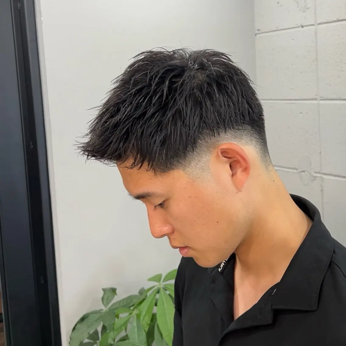 ショート メンズ フェードカット メンズパーマ スキンフェード カット 難波/メンズパーマ /フェード/河本かほのヘアスタイル