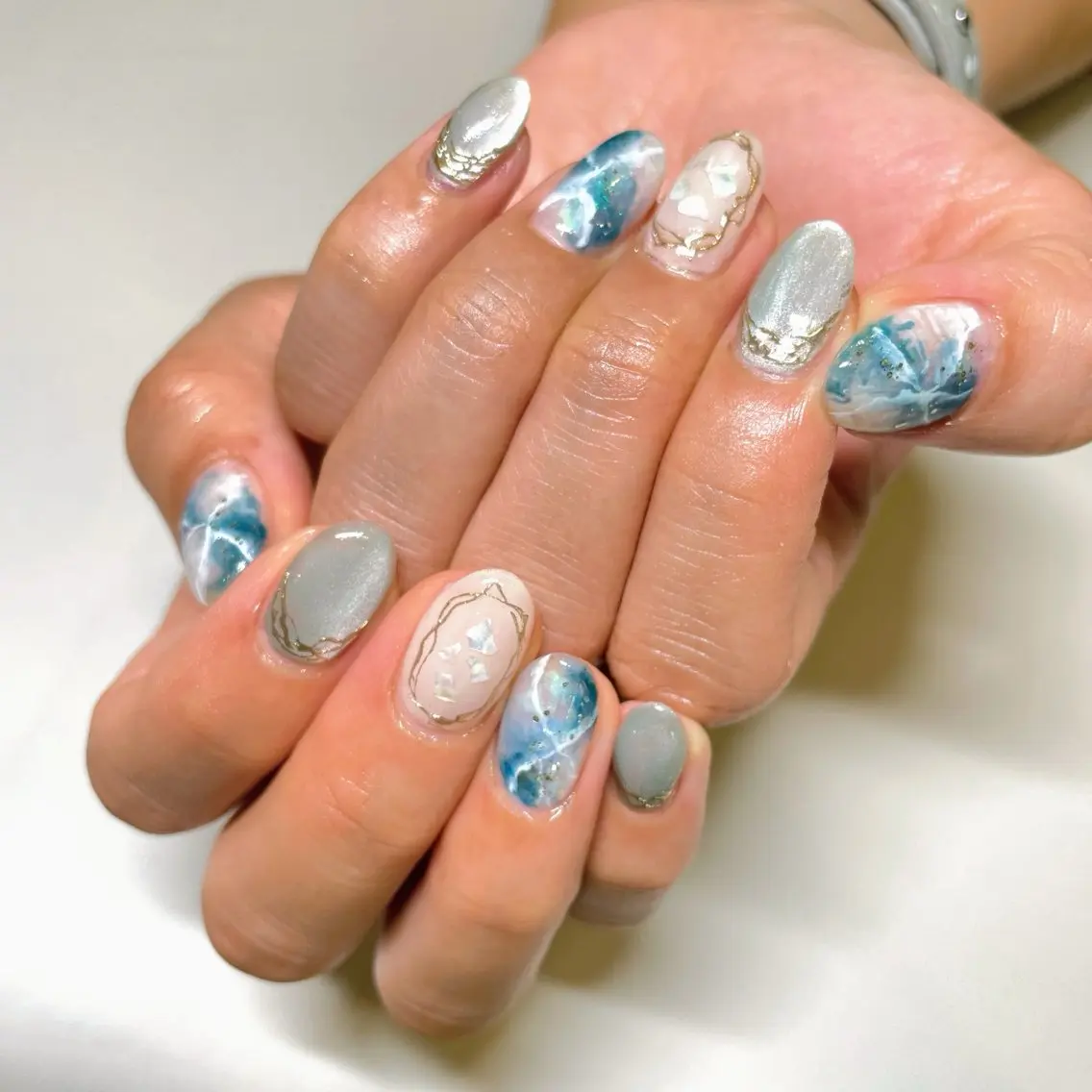 ネイル 大理石ネイル(マーブル) 31Nail FOOT careのネイルデザイン