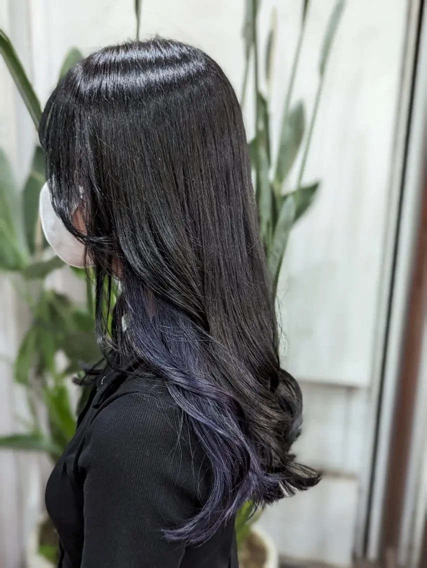 ロング カラー 髪質改善&白髪ぼかし カラー♡店長みやけ♡のヘアスタイル