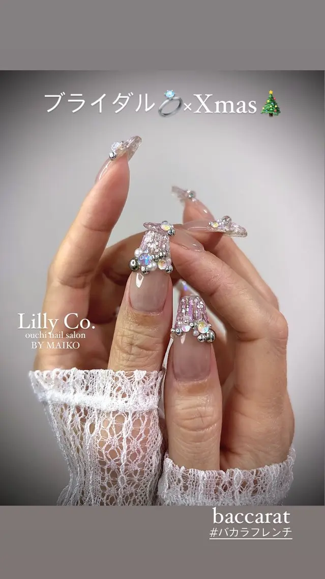 ネイル フレンチネイル ブライダルネイル ハンドネイル ハンドケア Lilly Co.のネイルデザイン