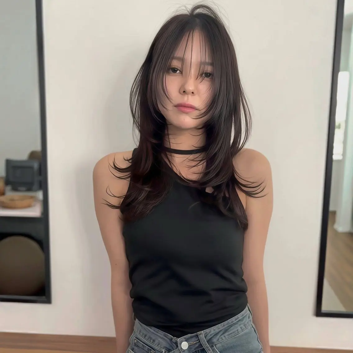 セミロング レイヤーカット 高野 恭佑のヘアスタイル