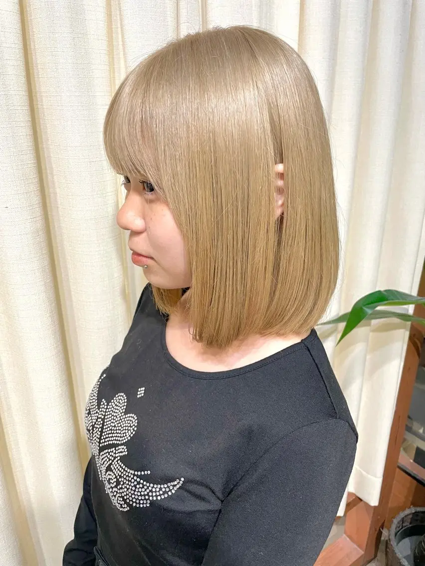 ミディアム カラー ブリーチ ヘアカラー トリートメント 羽田翔大/ブリーチ/ レイヤー/店長のヘアスタイル