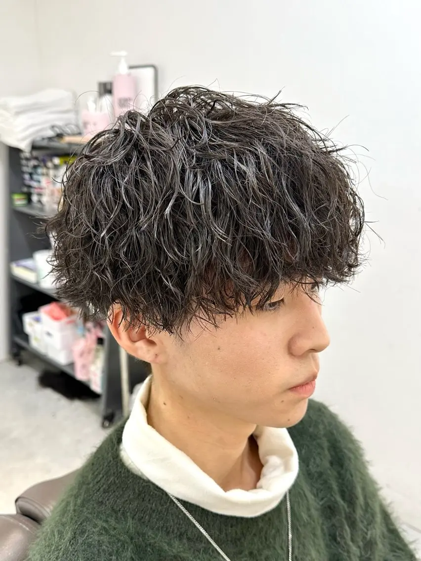 メンズカット+ツイストスパイラルパーマの写真