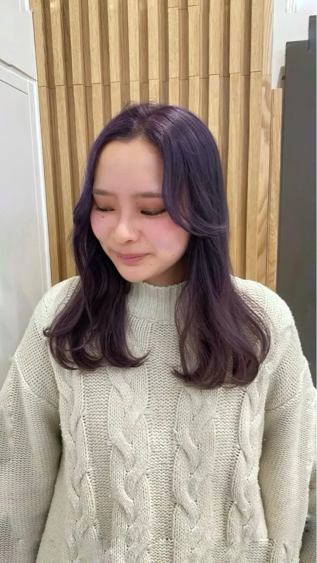 セミロング カラー ヘアアレンジ カット ヘアカラー トリートメント Hatanaka Airiのヘアスタイル