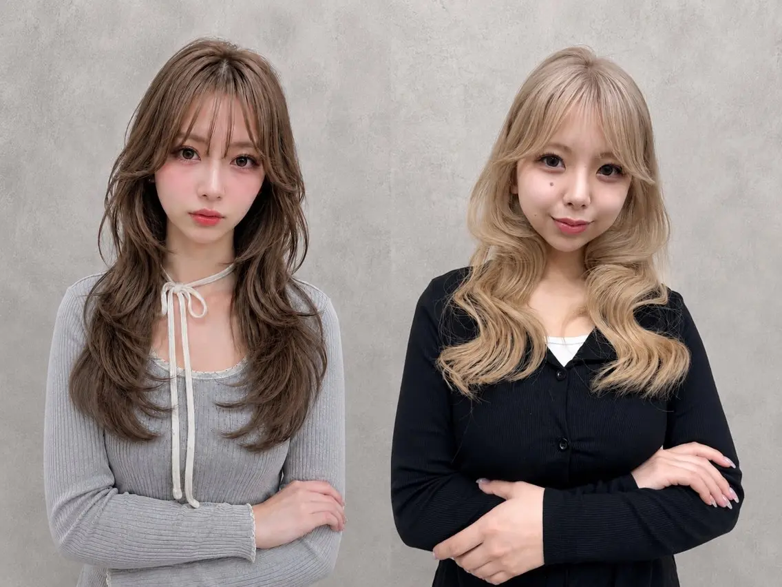 ロング カット ヘアカラー トリートメント ヘッドスパ ケアブリーチ🌺韓国 レイヤー🪽‪とわのヘアスタイル