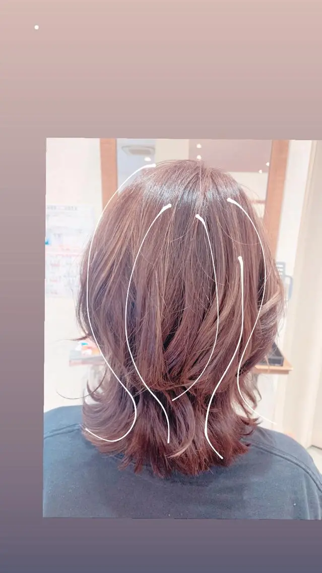 カットハイライトカラーの写真