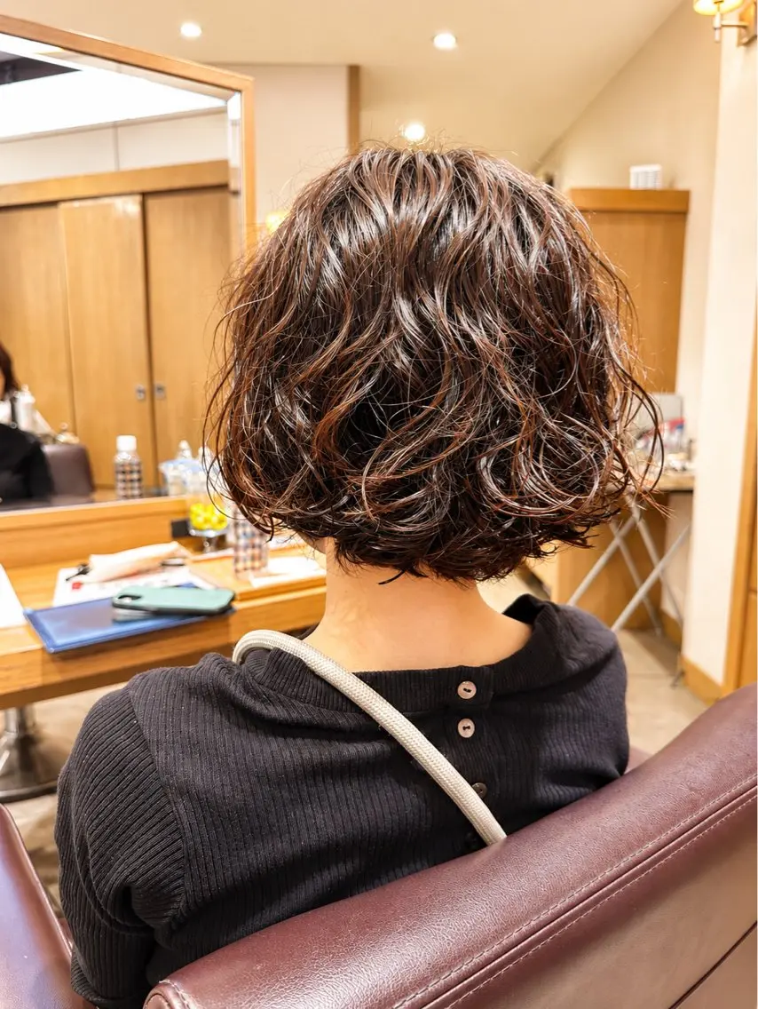 ショート カット パーマ 横山 美由紀のヘアスタイル