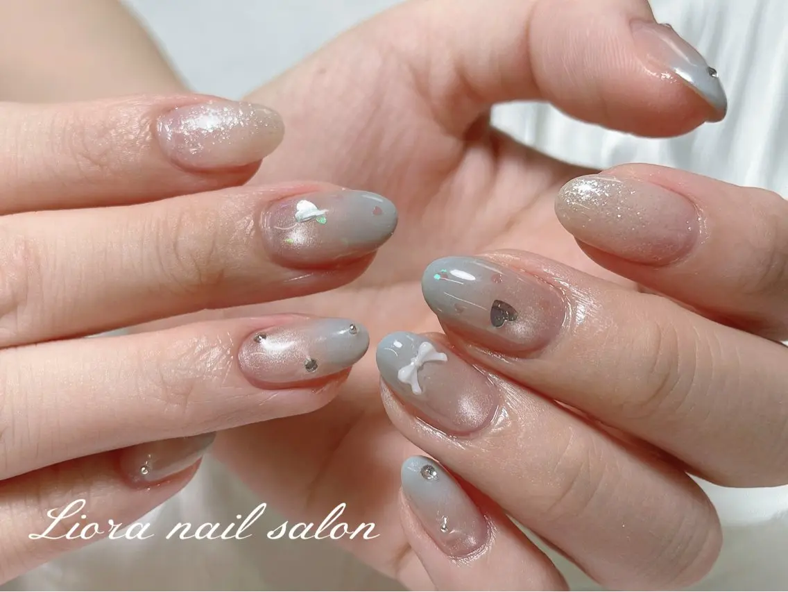 ネイル チークネイル フットネイル フレンチネイル ジェルネイル ガーリー ハンドネイル Liora nailのネイルデザイン