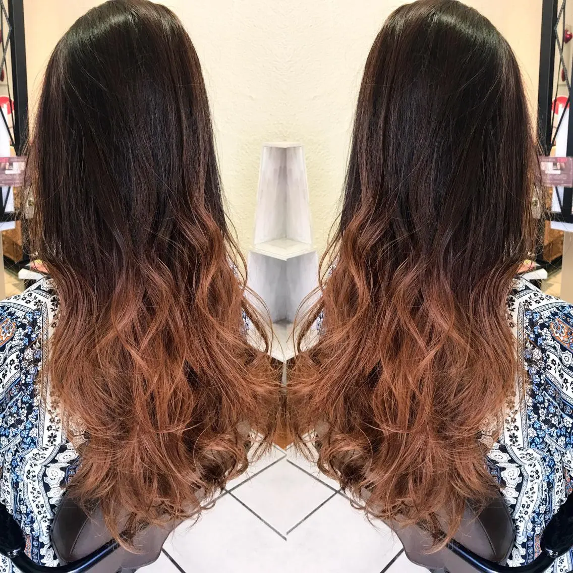 ロング カラー シールエクステ⭐️ オオミタクヤのヘアスタイル