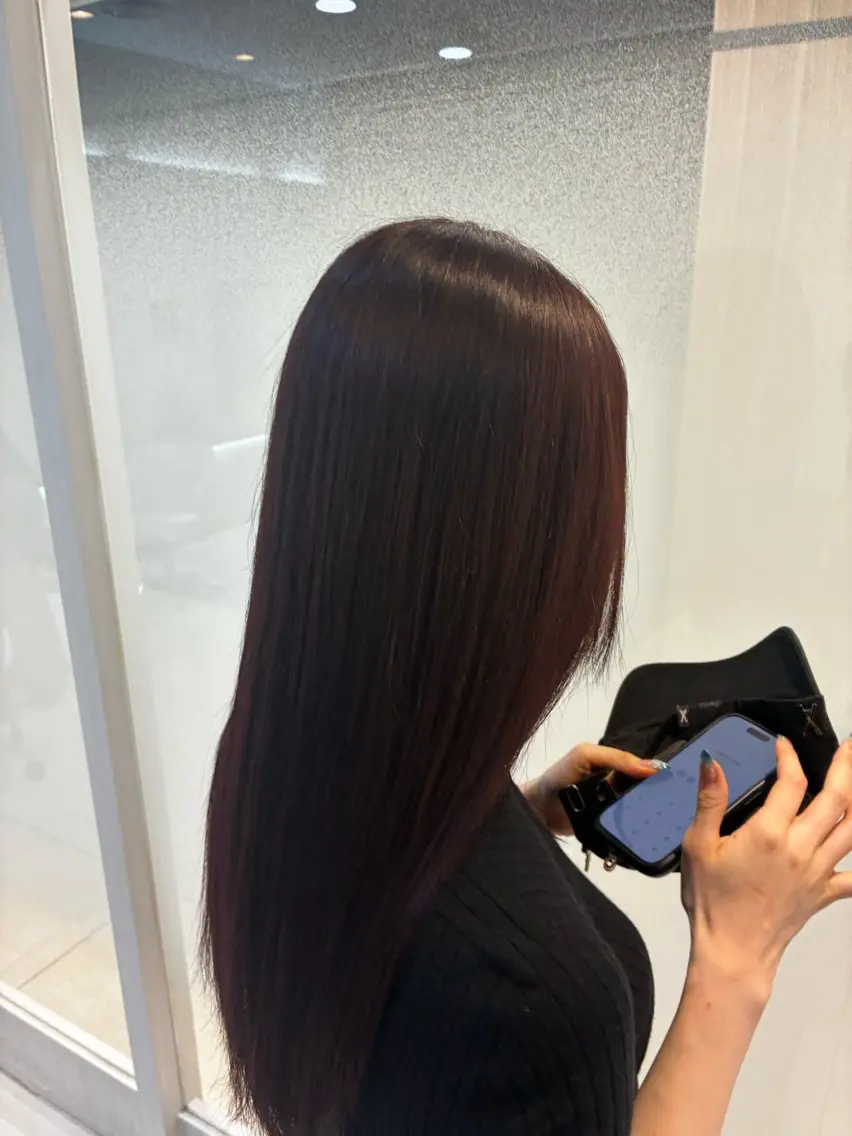 ロング カラー レッドカラー ✂️髪質改善 ✂️しゅうやのヘアスタイル