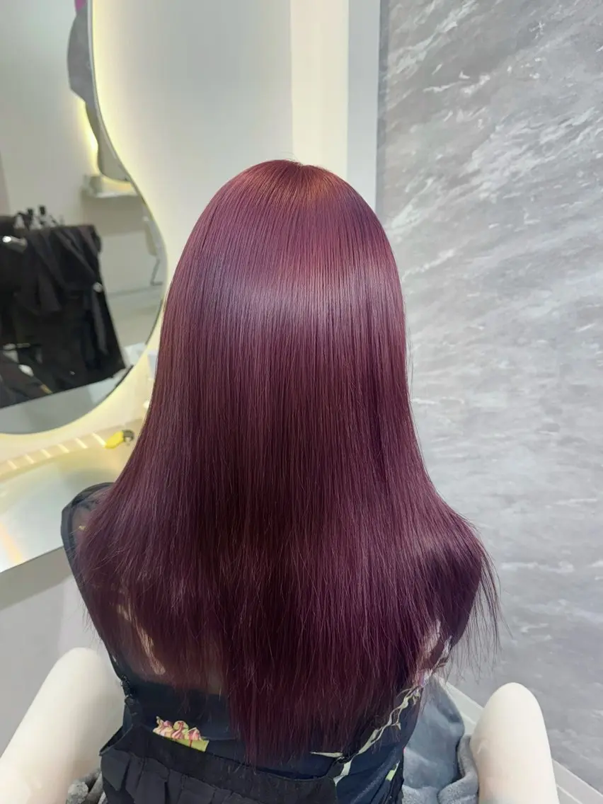 セミロング カラー ヘアカラー 韓国ヘア‎🪽 あんじぇ‎🤍池袋のヘアスタイル