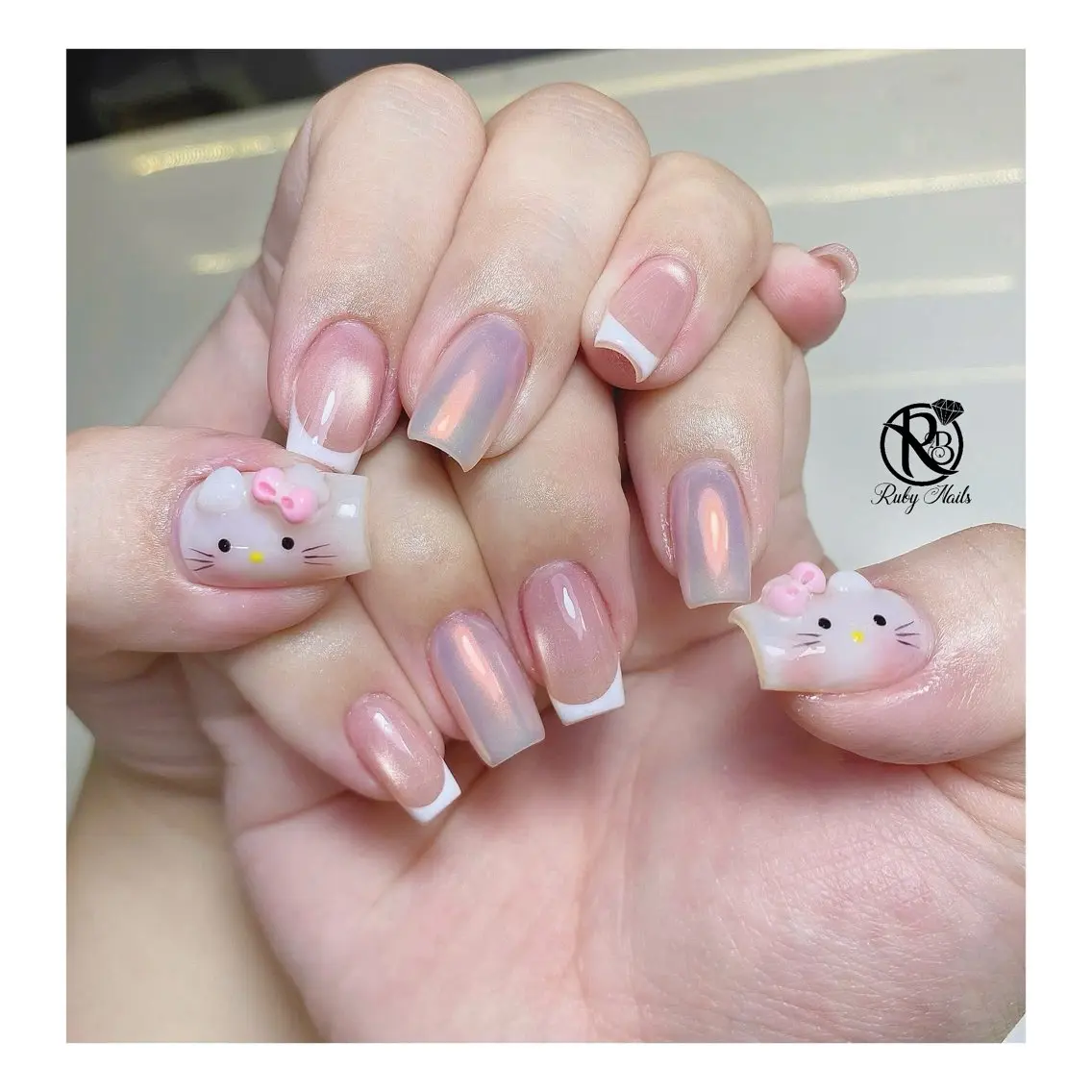 ネイル ボルドー ブラウン チークネイル ドット フットネイル ハンドネイル RUBY Nail 日暮里店のネイルデザイン