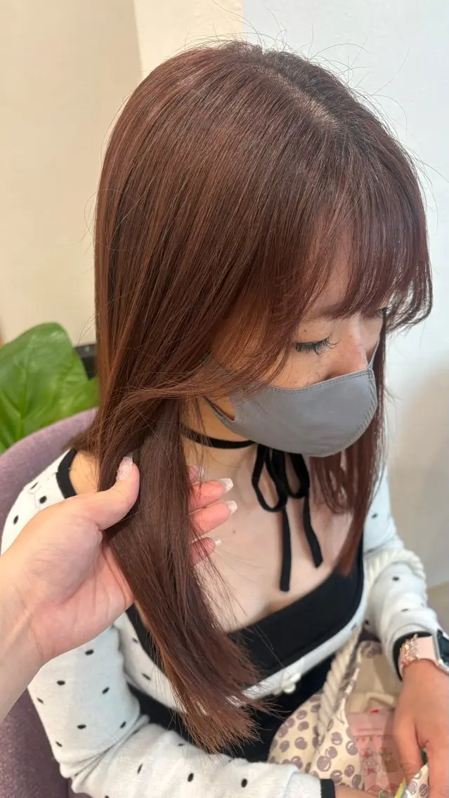 カラー 🎀ピンク／ブリーチ 🌈デザイン♡BoNのヘアスタイル