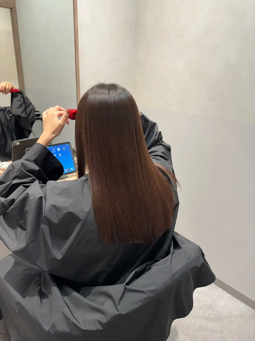 セミロング カット ヘアカラー トリートメント 福田 修平💎 髪質改善/美髪矯正のヘアスタイル