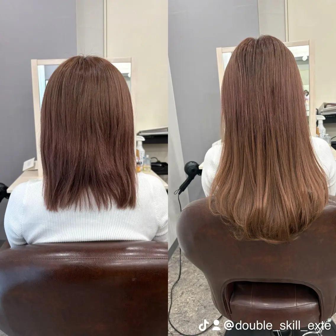 ロング カラー ヘアアレンジ ブラウンカラー ピンクカラー ピンクブラウン エクステ チョイ  インセイのヘアスタイル