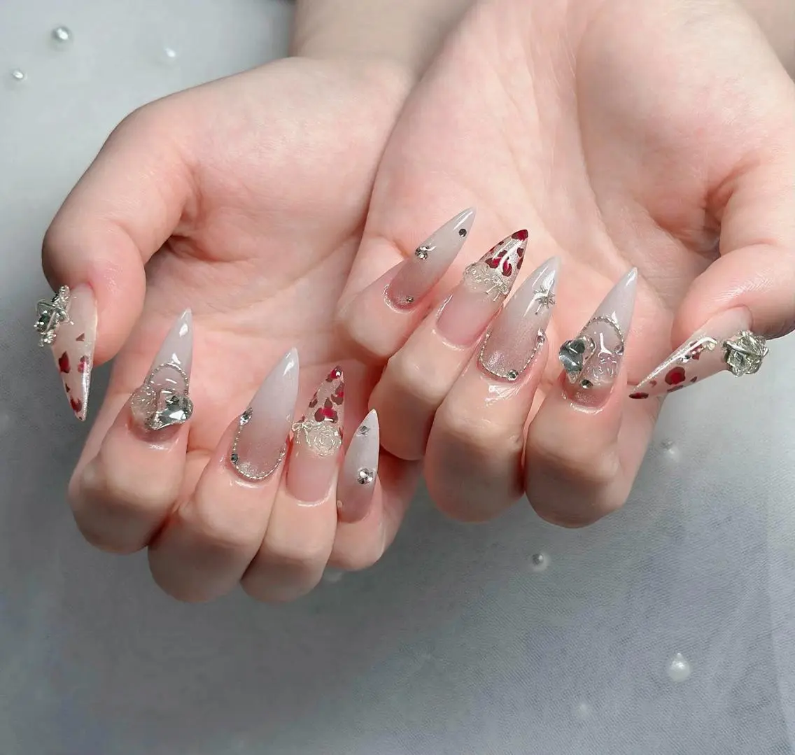 ネイル オーロラネイル チークネイル フットネイル ジェルネイル 韓国ネイル ハンドネイル Buruberii hbaby nailのネイルデザイン