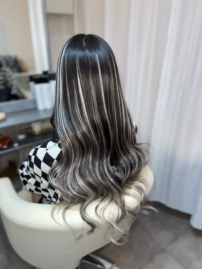 ロング レイヤーカット エクステ salon COCO ここなのヘアスタイル