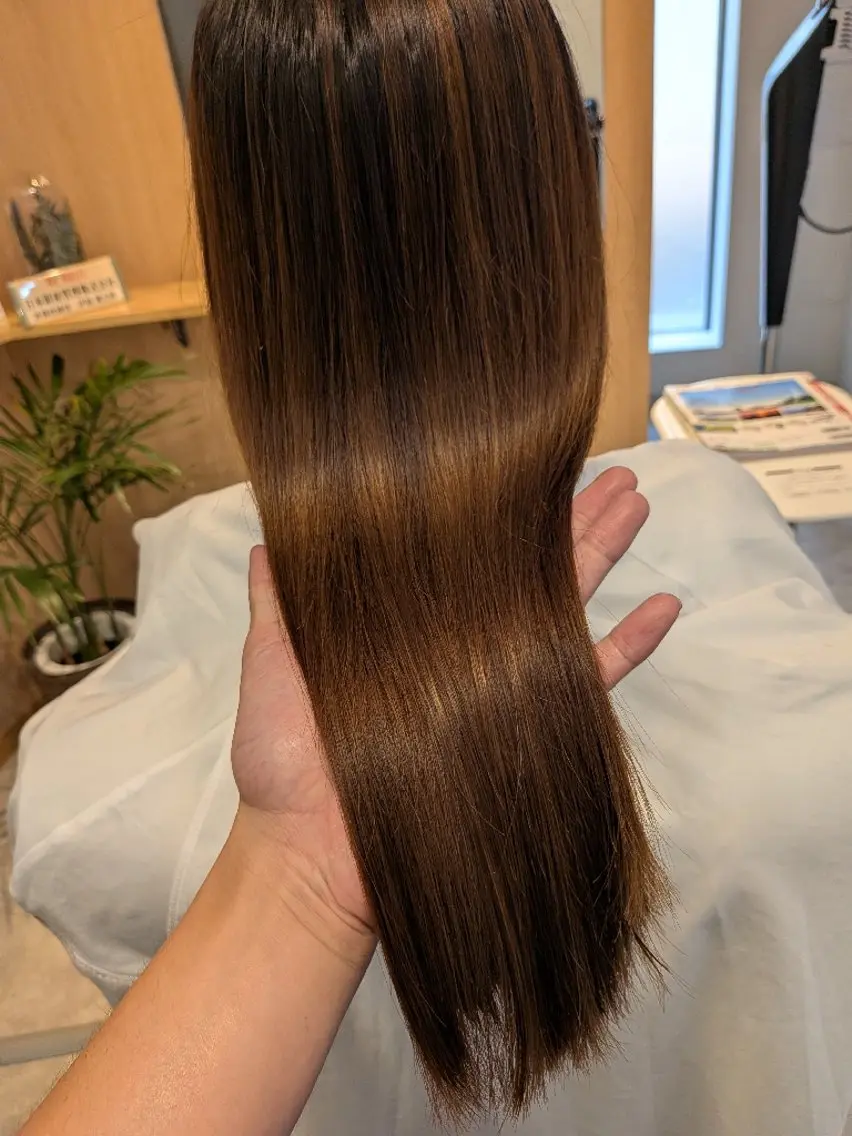 ロング パーマ カット 縮毛矯正 長谷川 誠志のヘアスタイル