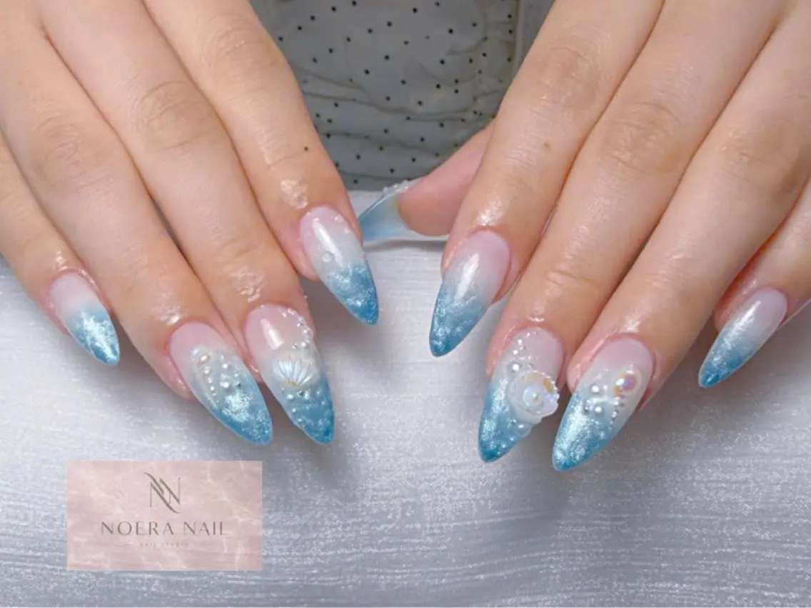 ネイル ジェルネイル 韓国ネイル 夏ネイル ワンホンネイル Yuii 🌟 Noera Nailのネイルデザイン