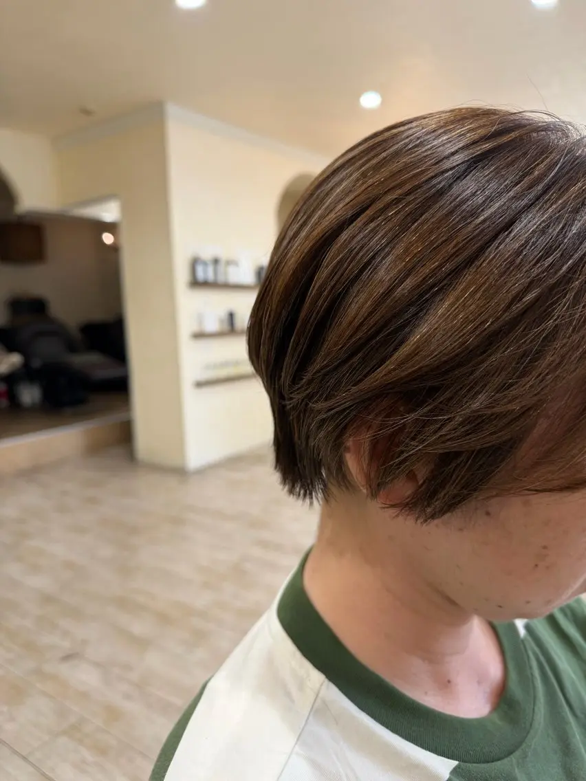 ショート カラー くびれヘア 髪質改善 ショートヘア カット ヘアカラー トリートメント 新越谷noble店長 松本拓也▶◀*.のヘアスタイル