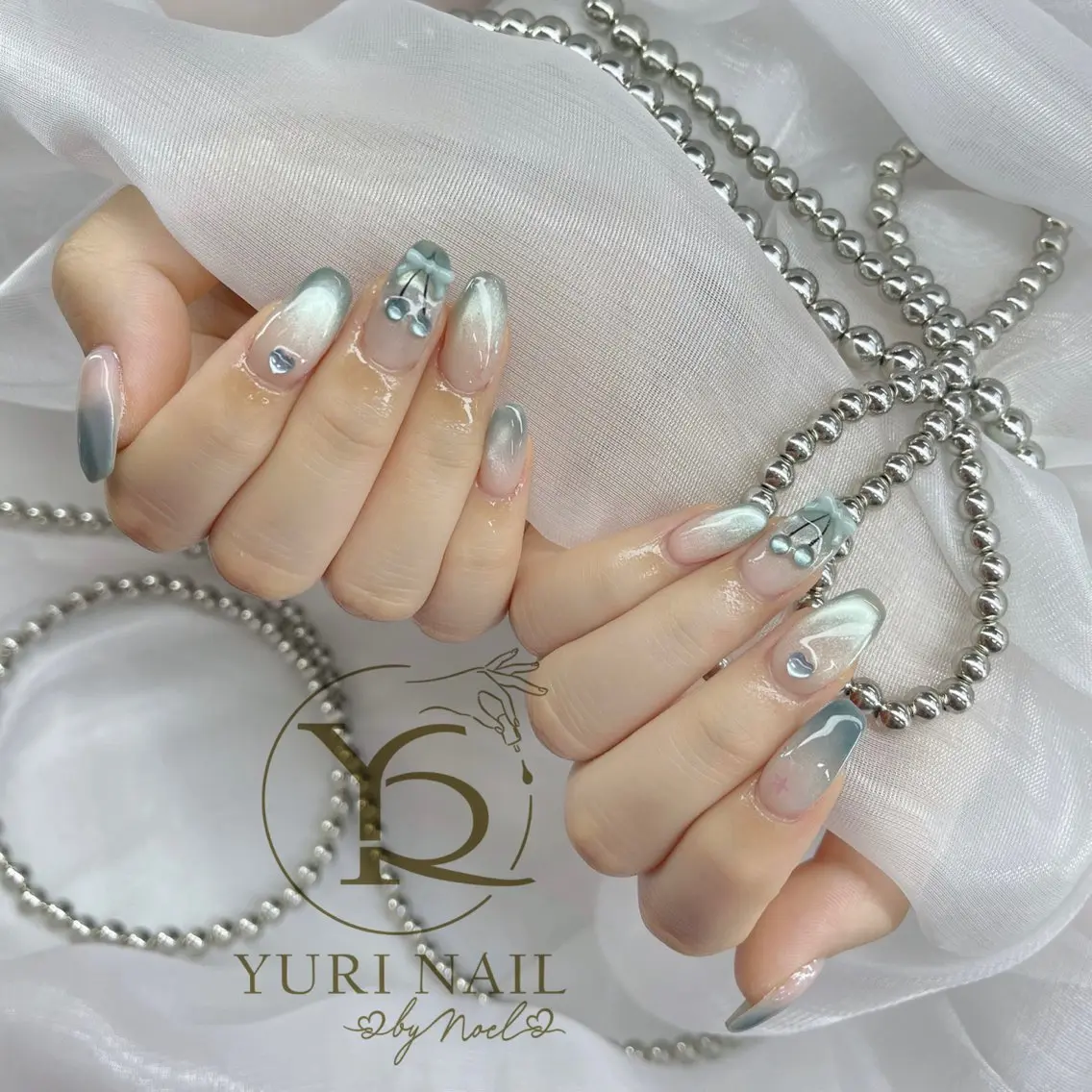 ネイル チークネイル フットネイル フレンチネイル グラデーション キラキラネイル ハンドネイル フットネイル ハンドケア YURI Nail Funabashiのネイルデザイン