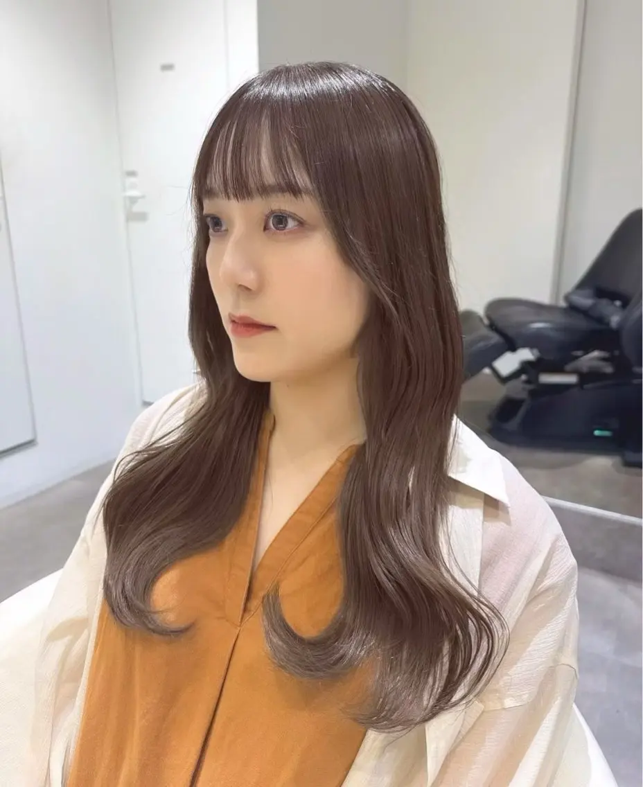ミディアム カラー ブリーチ ブラウンカラー 透明感カラー グレージュ ブリーチなしカラー カット ヘアカラー トリートメント 💎透明感カラー特化 💎TAISEIのヘアスタイル