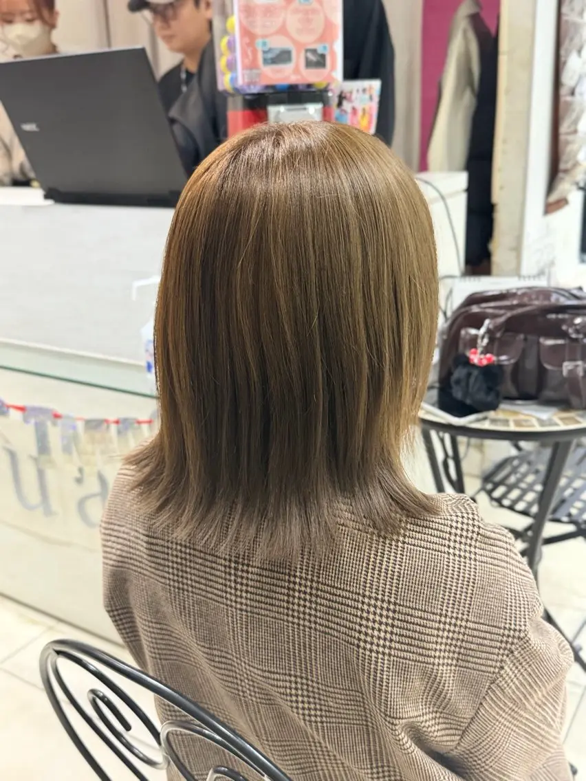セミロング カラー ベージュカラー ヘアカラー 🤎ベージュカラー/ 髪質改善/山岸🤎のヘアスタイル