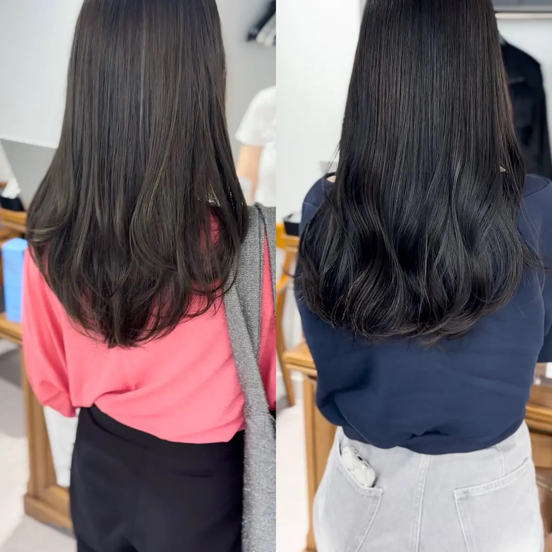 ロング カラー パーマ ヘアアレンジ メンズ キッズ レイヤーカット/ 巻ける縮毛矯正のヘアスタイル