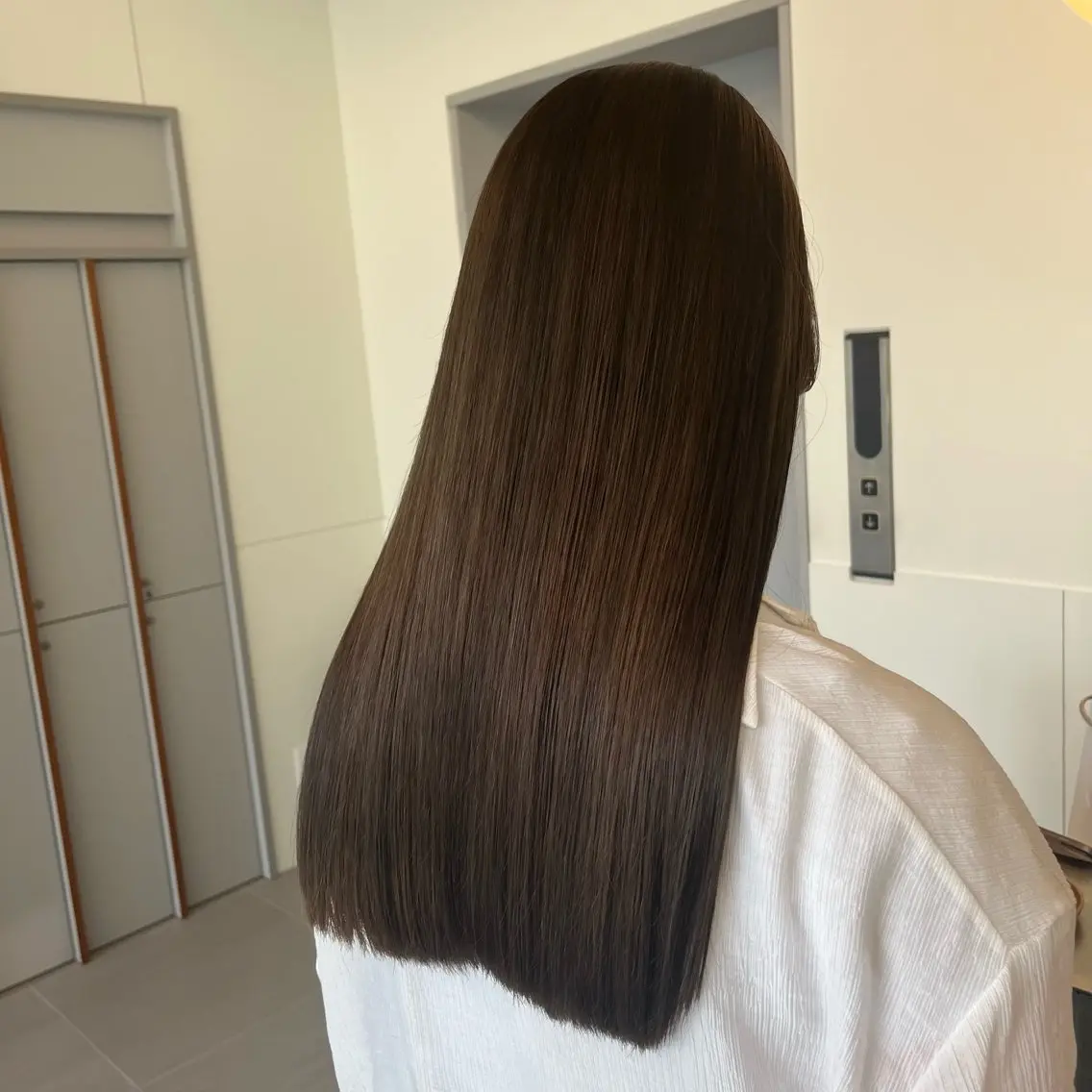 ロング カラー ベージュカラー ブリーチ 透明感カラー ダブルカラー 髪質改善 カット ヘアカラー トリートメント 髪質改善カラー/ボブ 🌻Mutsumiのヘアスタイル