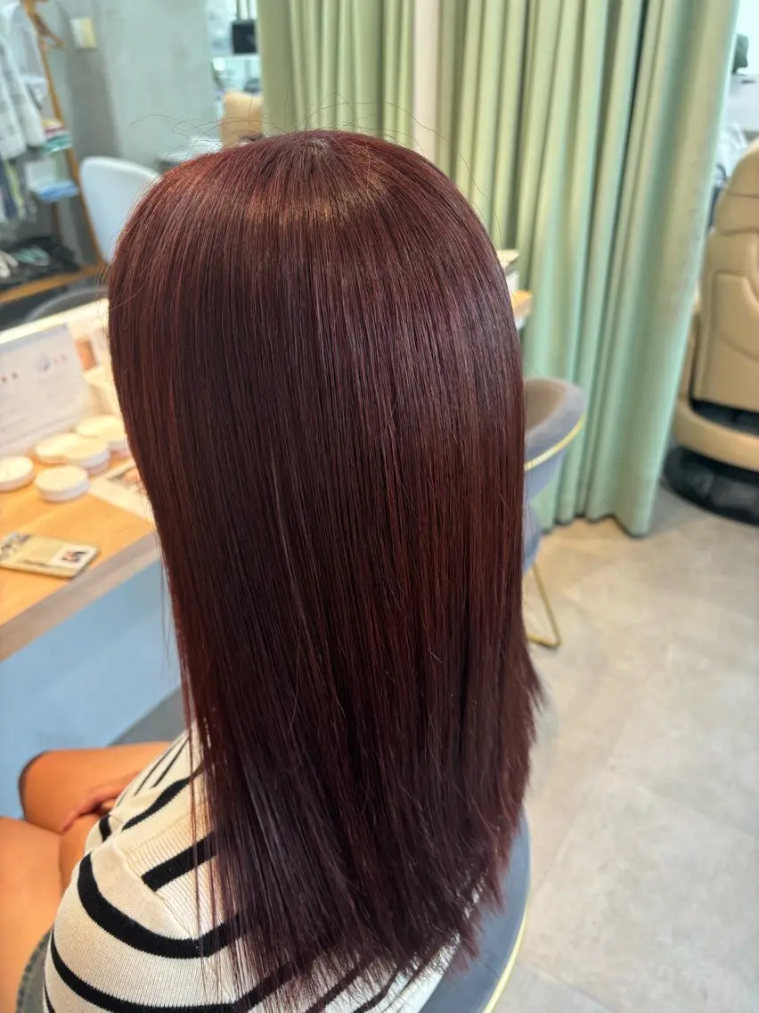 セミロング カラー ブリーチ ラベンダーカラー ピンクカラー ピンクラベンダー ヘアカラー りあの🎀 /暖色カラー🍒のヘアスタイル