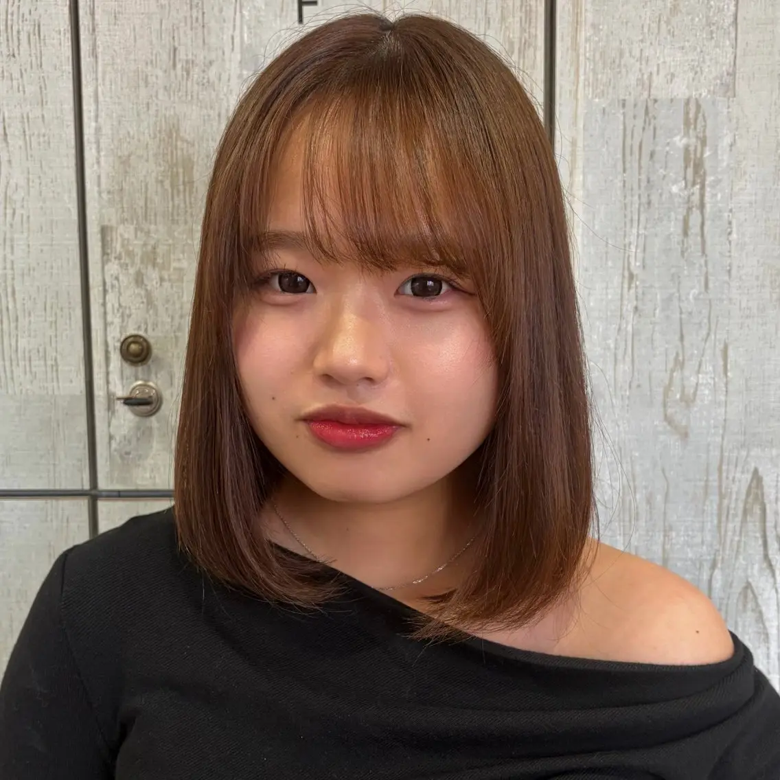 セミロング カラー 淡色┊︎ナチュラル 🧁奈那美🧁*.゜のヘアスタイル