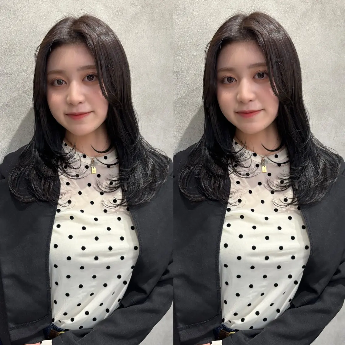 セミロング カラー Rin♡透明感ピンク 🎀白肌ラベンダーのヘアスタイル